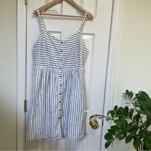 Old Navy Striped Fit and flare Sun Dress 100% cotton L